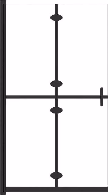 Parete per Doccia Walk-in Pieghevole in Vetro ESG 110x190 cm CFW7258034