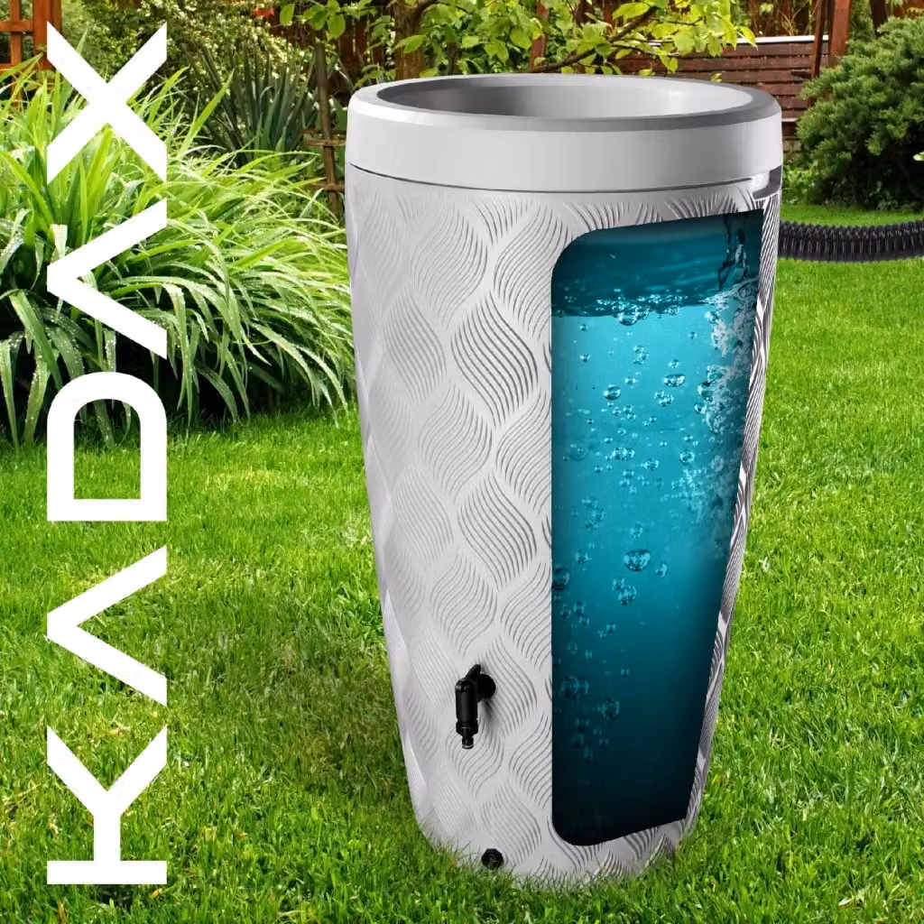 Serbatoio per acqua piovana KADAX grigio da 240 litri con rubinetto in plastica – 2