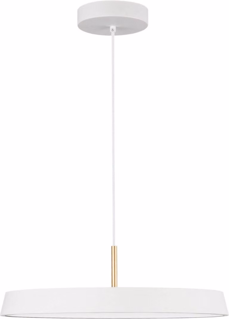 NOVA LUCE Luce LED Vetro, Variante: 41 W, 3000 K, 2693 lm, Ø 500 x 50 mm, bianco opaco