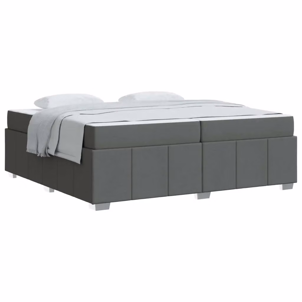 Struttura del letto moderna vidaXL in tessuto grigio con doghe in legno, L/P: 200 x 200 cm – 2