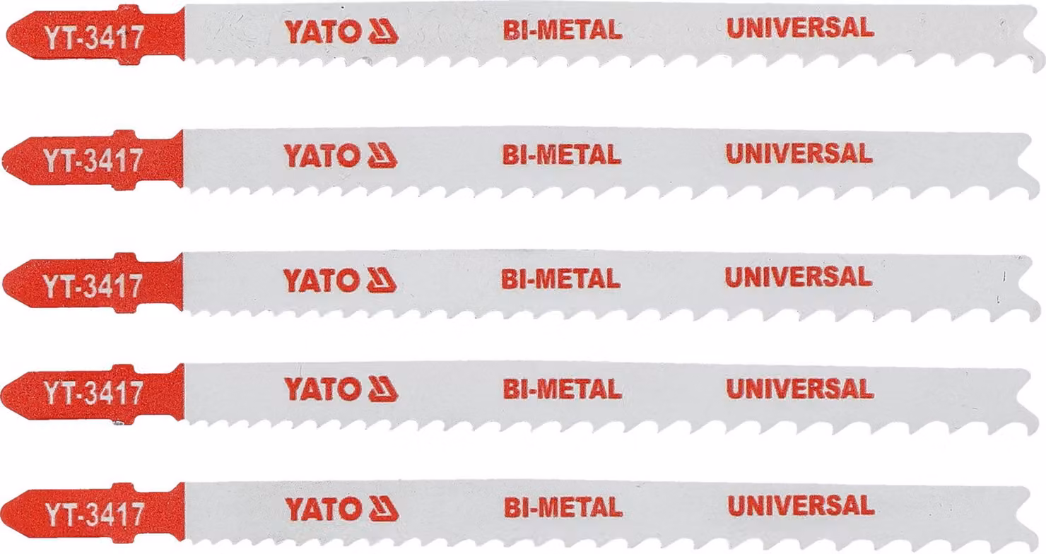 Lame per seghetto alternativo bimetalliche con attacco a T, 10-5 TPI, per legno e metallo, confezione da 5 pezzi