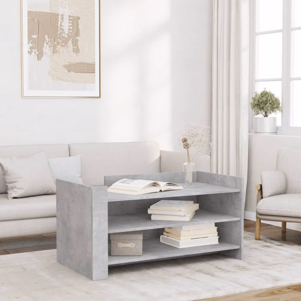 Maison Exclusive - Tavolino da salotto grigio cemento 100x50x50 cm Materiale ligneo