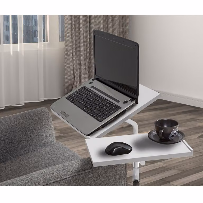 Skye Decor, Glen - White, scrivania per computer portatile in piedi, bianca, 100 % MELAMINE COATED SLIPBOARD, 37 x 40 x 87 cm