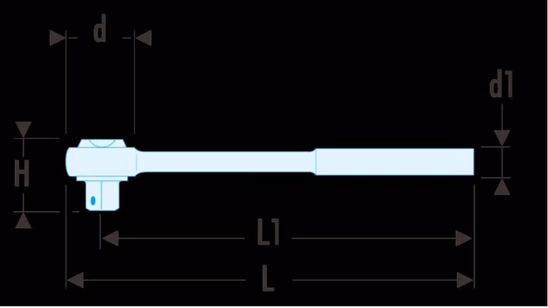 Facom Cricchetto reversibile antipolvere 1/4" - SLS