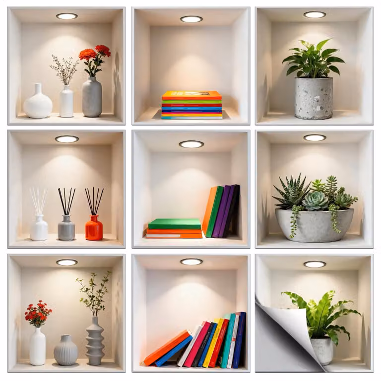 Omgoods - Set di 36 adesivi per piastrelle con design multicolore