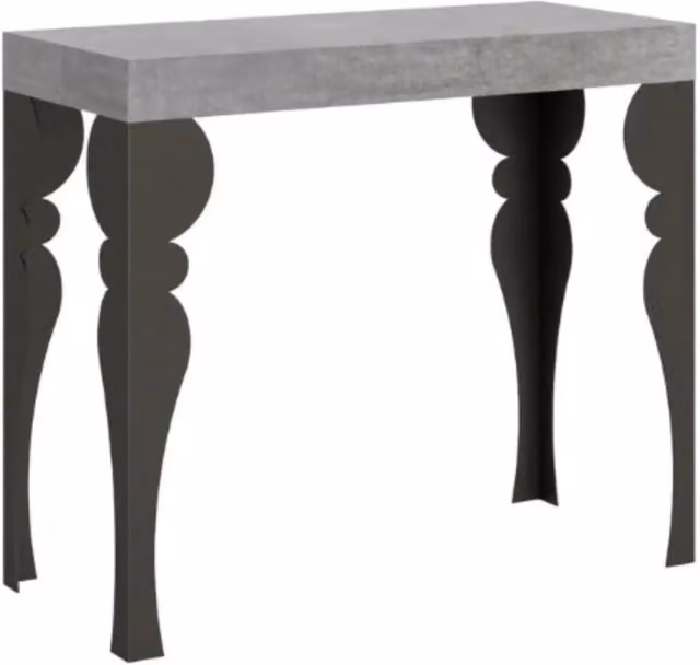Consolle allungabile 90x40/196 cm Paxon Small Premium cemento gambe antracite