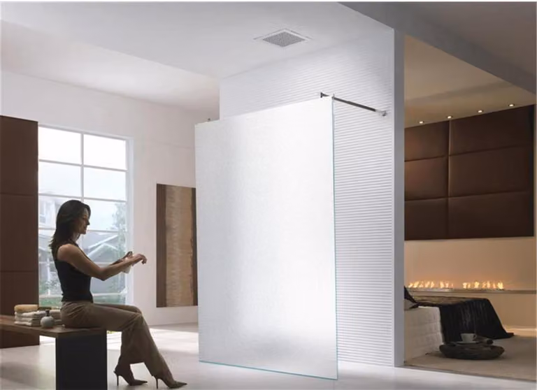 Glaszentrum Hagen "LoLa" 98x200cm 10mm lana? cabina doccia in piedi - finitura satinata