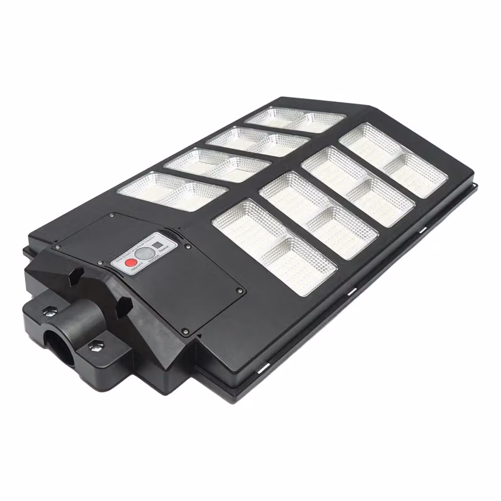 Lampada solare LED da esterno Breckner Germany, illuminazione stradale 800W, luce bianca fredda 6500K, IP65 con sensore di movimento e telecomando, colore nero – 2