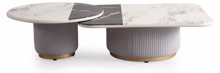 2x Couchtisch Luxus Design Holz Tisch Wohnzimmer Schwarz Stil Modernes