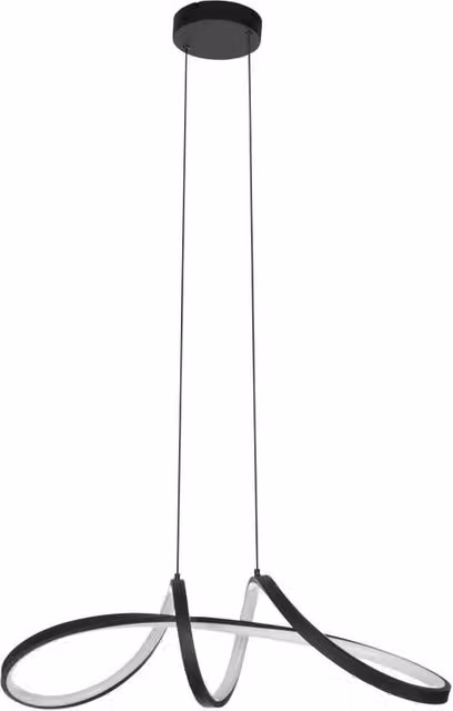 Lampadario LED sospeso design Calarossa-Z EGLO nero con 3 temperature di colore e 2500 lumen, L: 70.5 cm, H: 110 cm, P: 23 cm