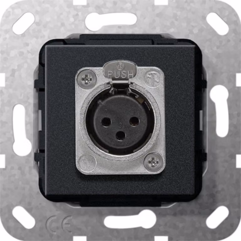 GIRA presa XLR serie D inserto nero opaco 566710 (566710)