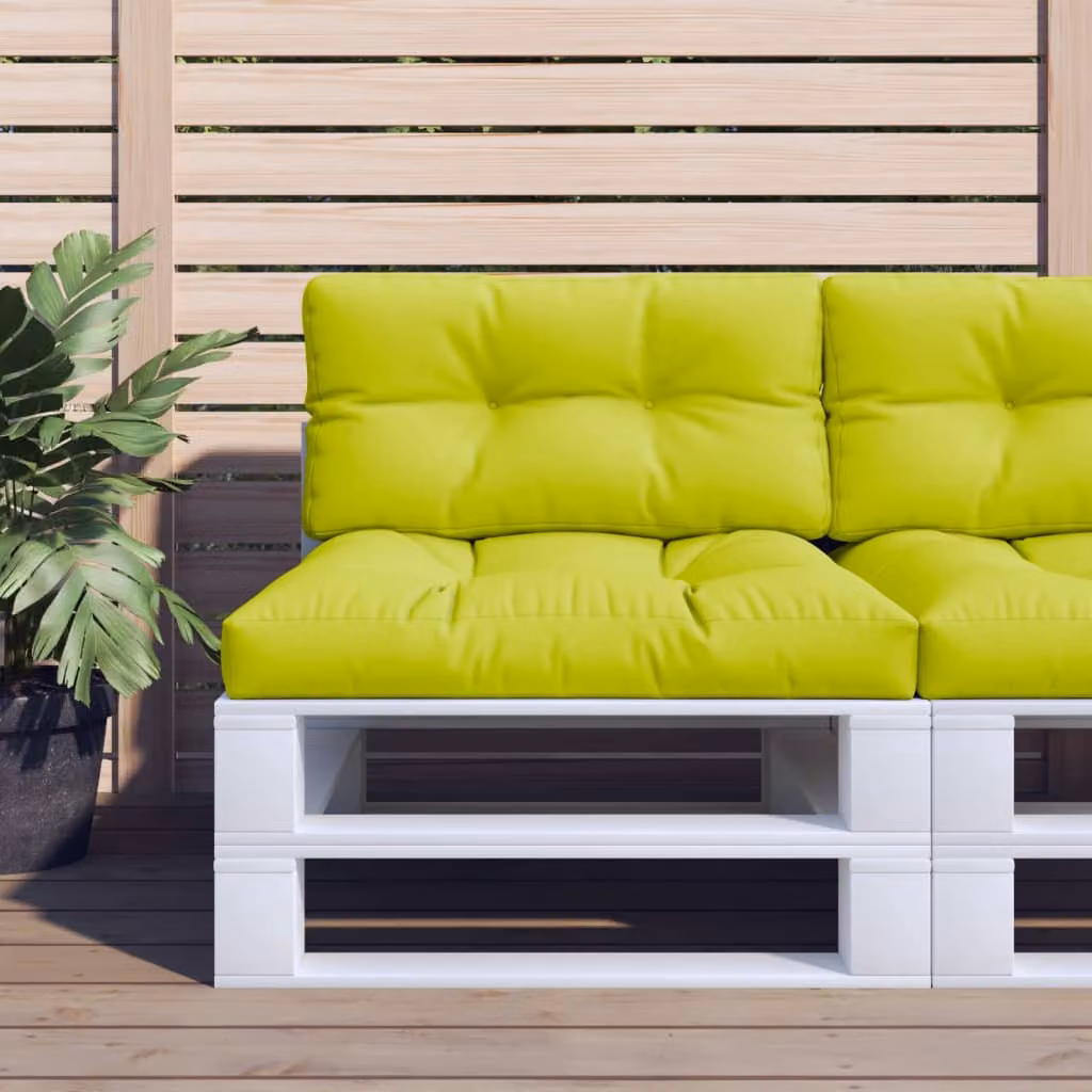 vidaXL Cuscino per Pallet Verde in Poliestere, L 70 cm x P 40 cm x H 12 cm