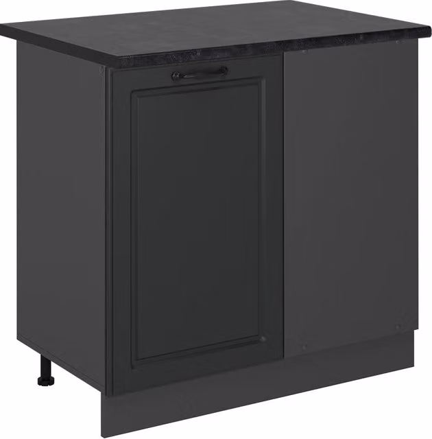 Mobile ad angolo cucina R-Line Antracite rustico/Antracite 86 cm, PL Antracite Vicco