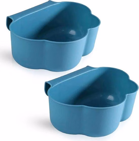 Set di 2 contenitori Famanu - Organizer da appendere - Stabili e realizzati in polipropilene resistente - Colore blu