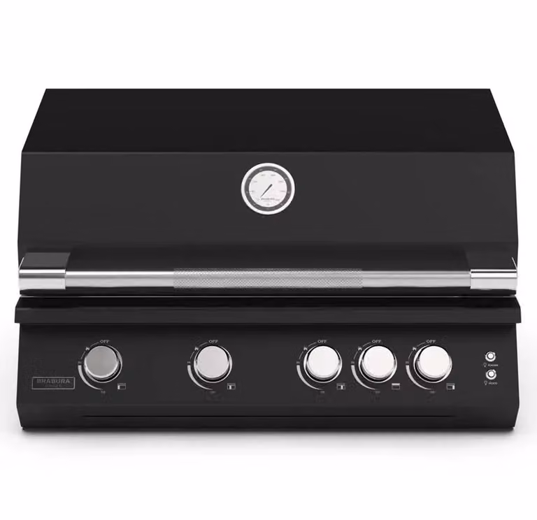 Barbecue a gas Fusion 400 RM nero da incasso 4 fuochi Brabura