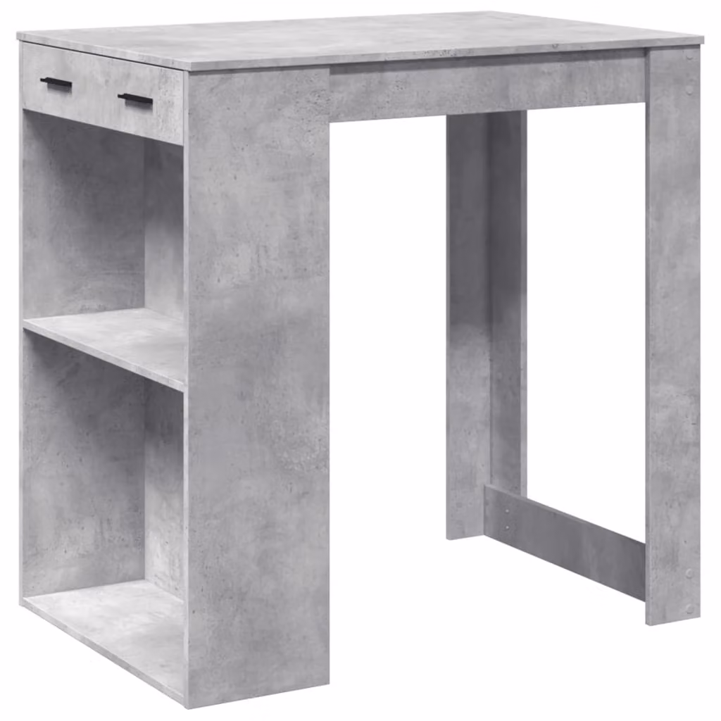 Tavolo da Bar Grigio Cemento 102x70x103,5 cm in Truciolato