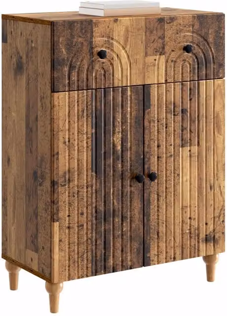 Credenza | Madia | Buffet da pranzo | Armadio da pranzo Legno antico 66 x 34,5 x 90 cm Legno ingegnerizzato
