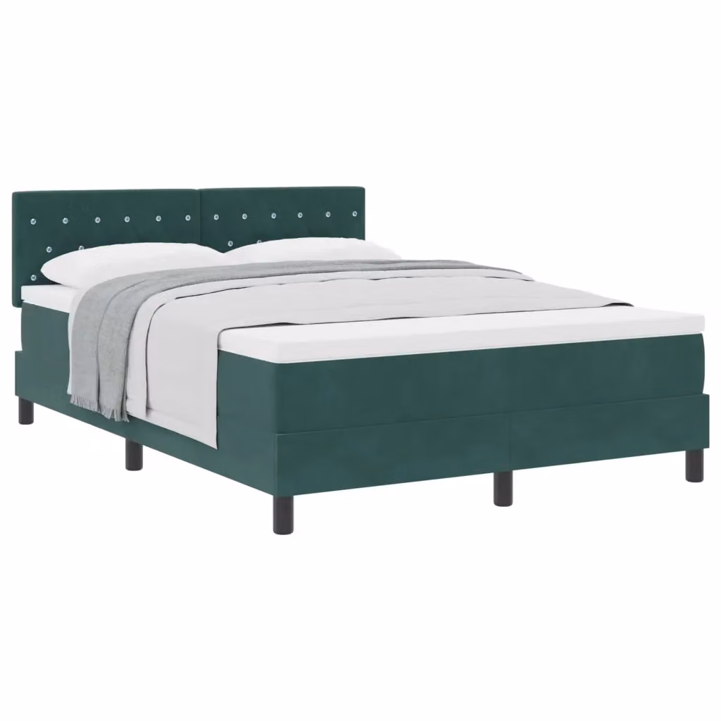 Letto moderno con materasso in velluto verde vidaXL L: 160 cm, P: 200 cm, H: 280 cm – 2
