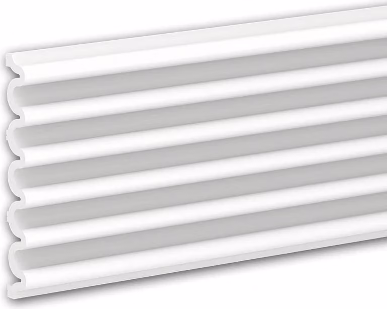 Profhome 659804 Pannello murale 3D Rivestimento acustico pannello stucco modanatura 2 m