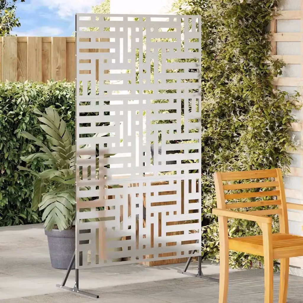 Paravento Schermo per Privacy in Acciaio Grigio L/P/H: 100 x 50 x 180 cm – 2