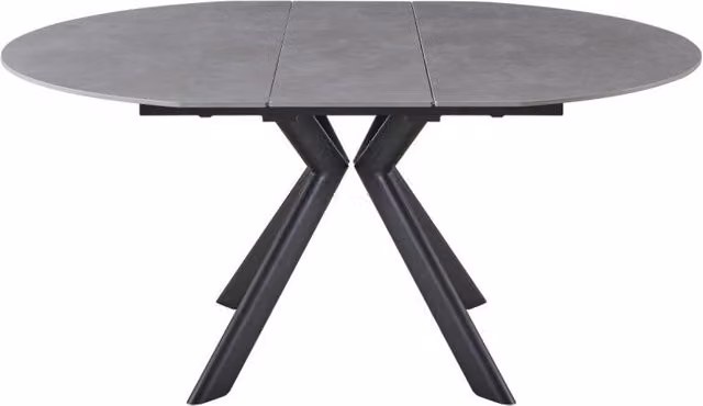 Tavolo Rotondo Allungabile Coltrane Casa Collection Grigio Opaco L: 120-150 cm, P: 75 cm, H: 75 cm