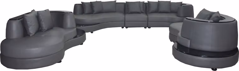 Luxus Wohn Eck Leder Garnitur Landschaft Polster Ecke XXL Big Sofa Couch U-Form