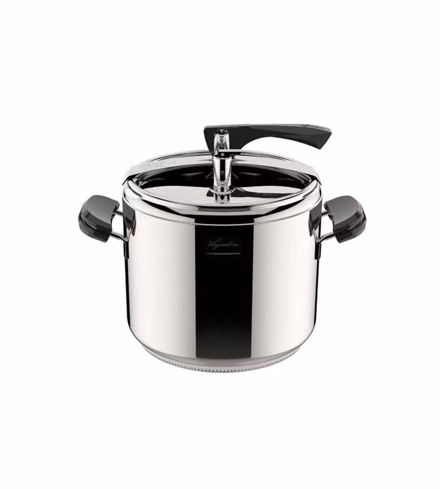 Pentola a pressione Lagostina La Classica Lagofusion in acciaio inox 18/10 con cestello, colore argento, diametro: 22 cm, capacità: 7,0 l – 2