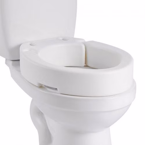Sedile WC Rialzato Universale VEVOR Bianco con Apertura Allargata per Anziani, Altezza di Sollevamento: 88,9 mm, Capacità di Carico: 136 kg