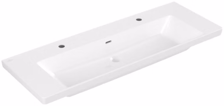 Subway 3.0 de Villeroy & Boch, lavabo à poser, 2 trous pour robinet, avec trop-plein, non rectifié, 1300x475mm, 4A70D401, 4A70D401