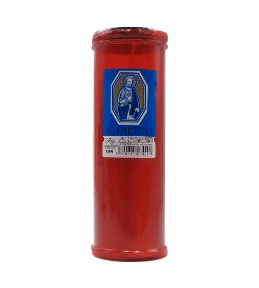 La Piacentina Lumini Rossi N.50 Cero Grande 50 Pezzi Colore Rosso