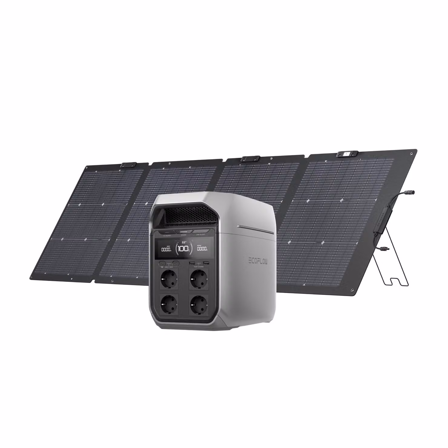ECOFLOW DELTA 3 Plus Centrale elettrica portatile da 1 024 Wh con pannello solare da 220 W, ingresso solare da 1 000 W, batteria LiFePO4, generatore solare per l'alimentazione di emergenza, campeggio