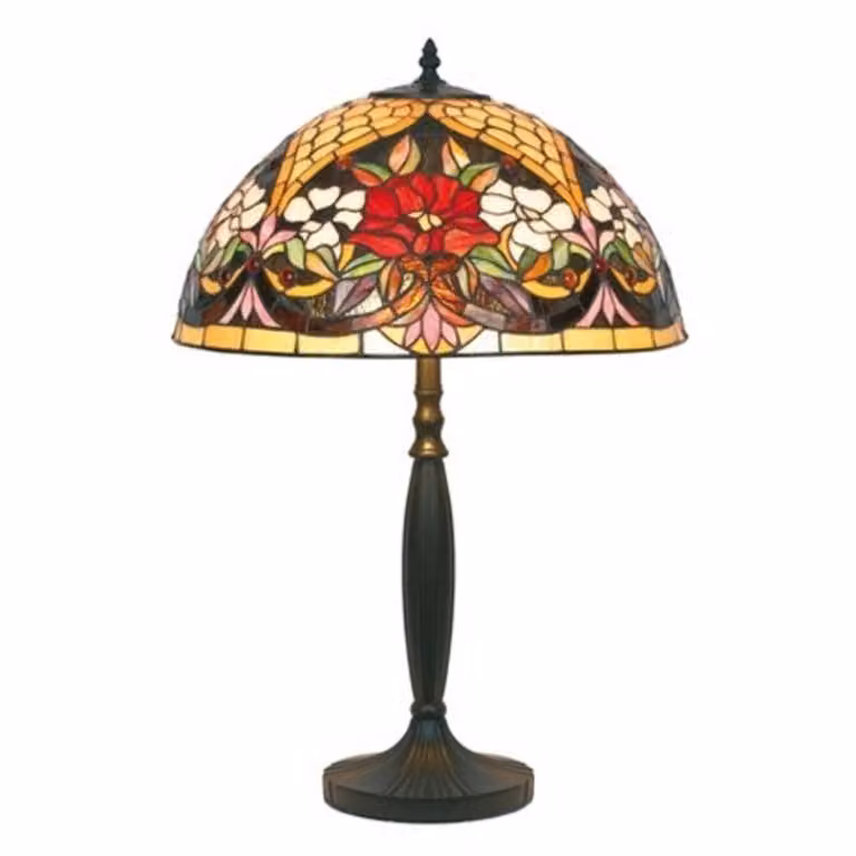 Artistar Lampada da tavolo Tiffany Antina, Multicolore, Soggiorno / Sala da pranzo, Metallo, Tiffany, Lampada da tavolo