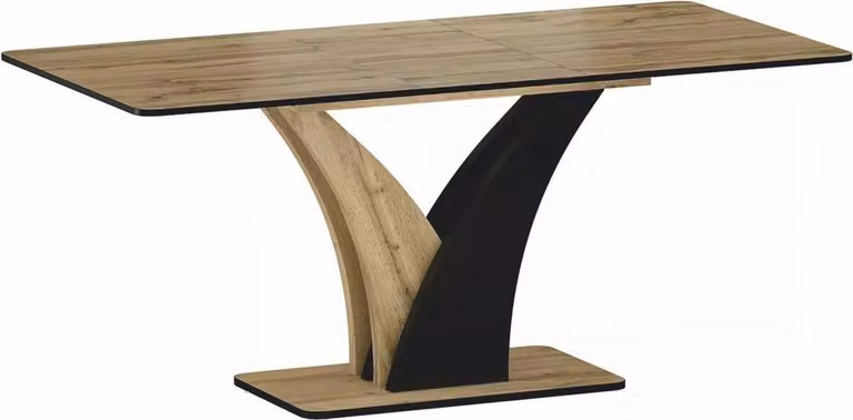 Tavolo da pranzo Casa Padrino marrone/nero 120-160 cm - Tavolo da cucina allungabile