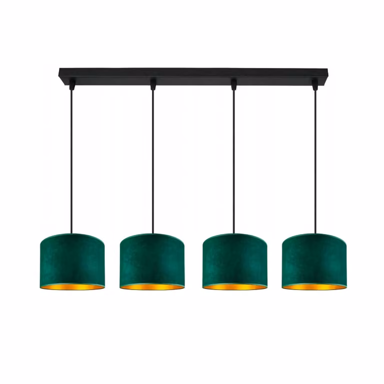 Lampada da soffitto verde lampada velour vintage moderna E27 lampada di design a 4 luci N230-H4-G