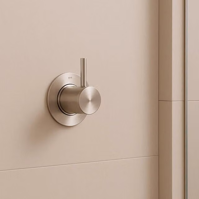 SINED Deviatore a muro per vasca in acciaio inox 316L satinato argento a incasso – 1