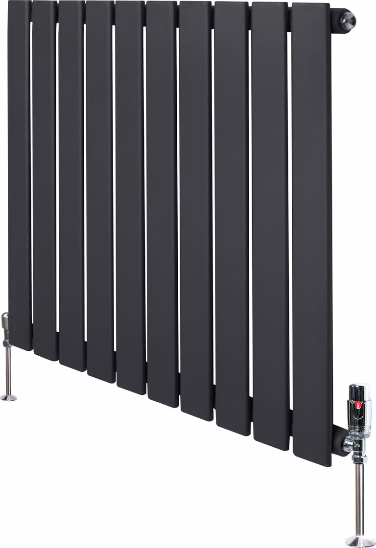 Radiatori a pannello e valvole – 600 mm x 700 mm – Grigio antracite