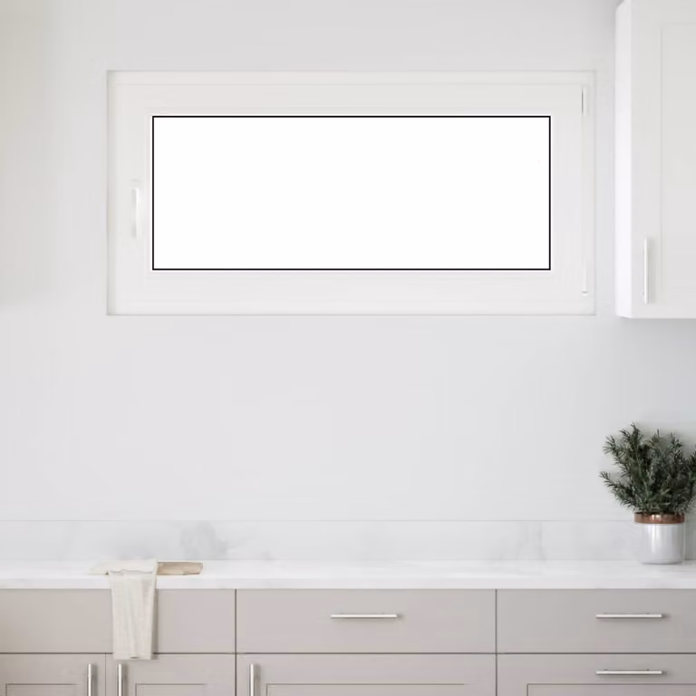 Finestra per seminterrato vidaXL in plastica bianca con vetro trasparente, modello tilt and turn, L: 120 cm, H: 60 cm, P: 20,1 cm