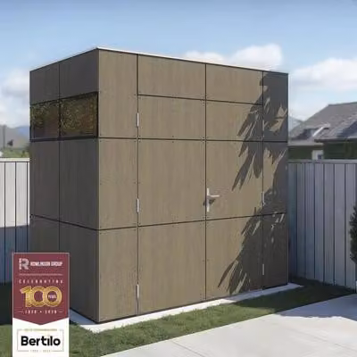 Bertilo Gartenhaus HPL Mini - 6 mm Milano Grigio