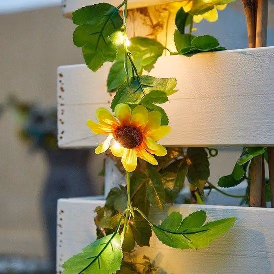 Set di lampade solari in rattan sintetico, lunghezza 10 metri, 100 pezzi, impermeabili, lampade decorative per balconi e terrazze