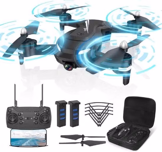 Mini Drone Wipkviey con Camera e Wi-Fi, Nero