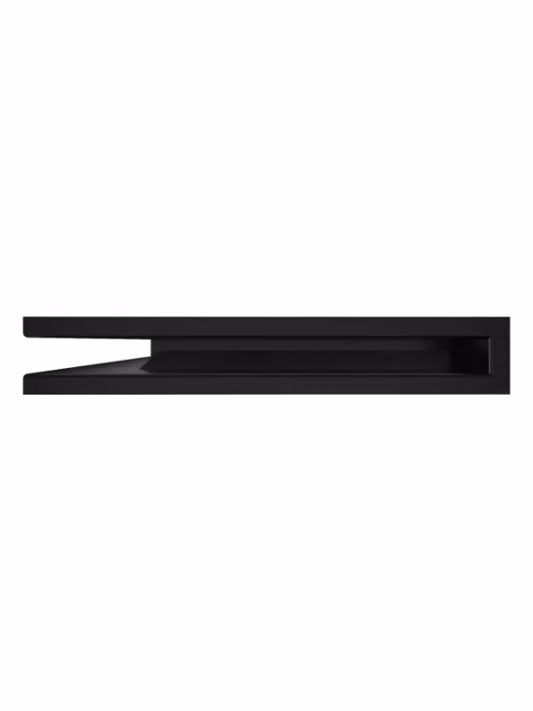 Griglia di ventilazione angolare per camino Outinfire in acciaio inossidabile, colore grafite, L: 60 cm, P: 40 cm, H: 6 cm – 2