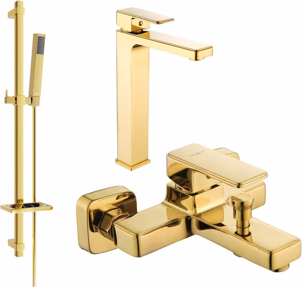 Mexen Cetus DQ77 set da bagno, dorato - 744313DQ77-50