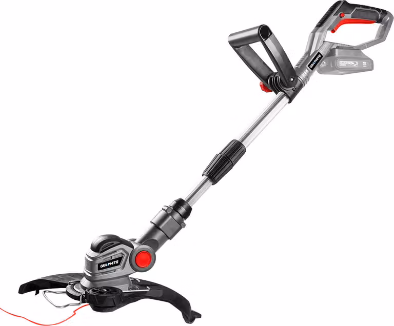 Tagliaerba a batteria GRAPHITE 18 V larghezza di taglio 280 mm, manico telescopico, ergonomico e regolabile (1,0-1,4 m)