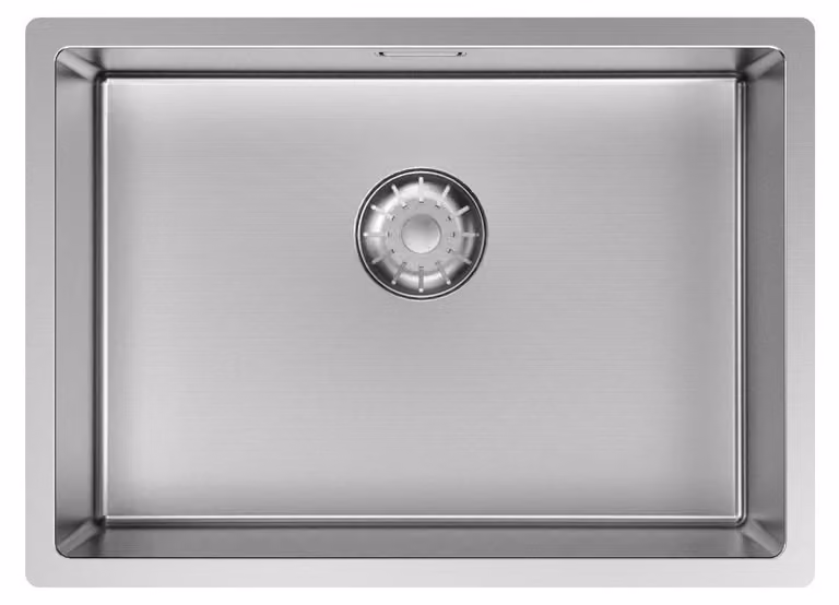 Lavello da cucina 50x35 cm, acciaio inossidabile, salvaspazio, modello PCM5035-02, serie Pure.Sink