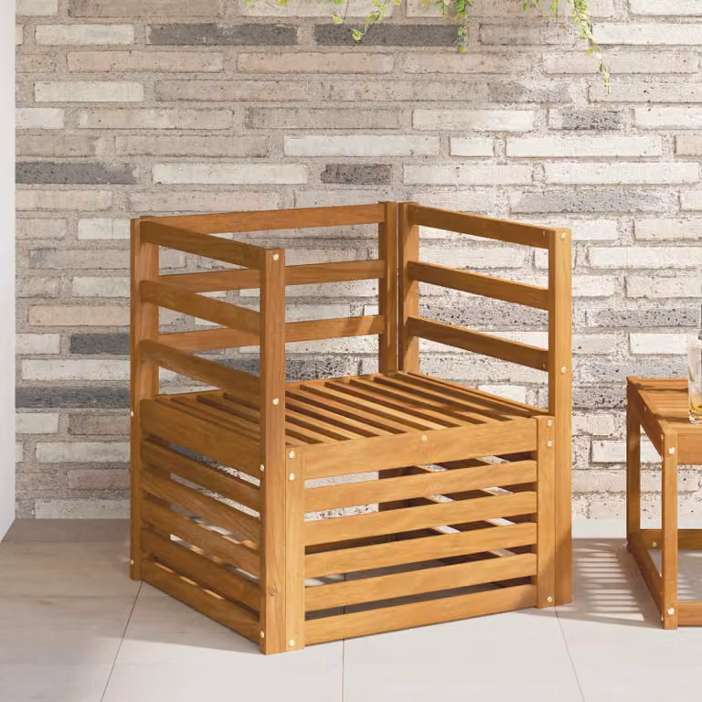 Set di divani da esterno vidaXL in legno di acacia massello marrone con design moderno per giardino e terrazza