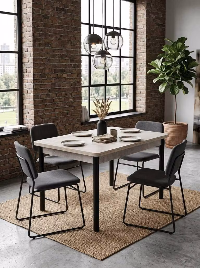 Esstisch Stil modern beige komfortabel praktisch Esszimmer