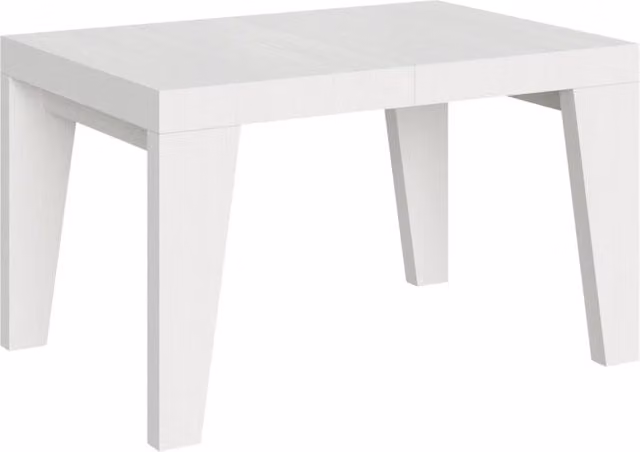 Tavolo allungabile moderno GIORDANOSHOP in legno di frassino bianco, L/P/H: 130-390 x 90 x 77 cm