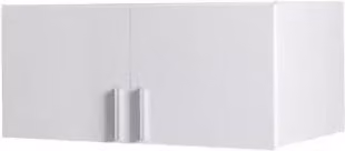 Sopralzo per armadio FLEX Meublorama con 2 ante, Bianco lucido, L: 92 cm, P: 40 cm, H: 54 cm