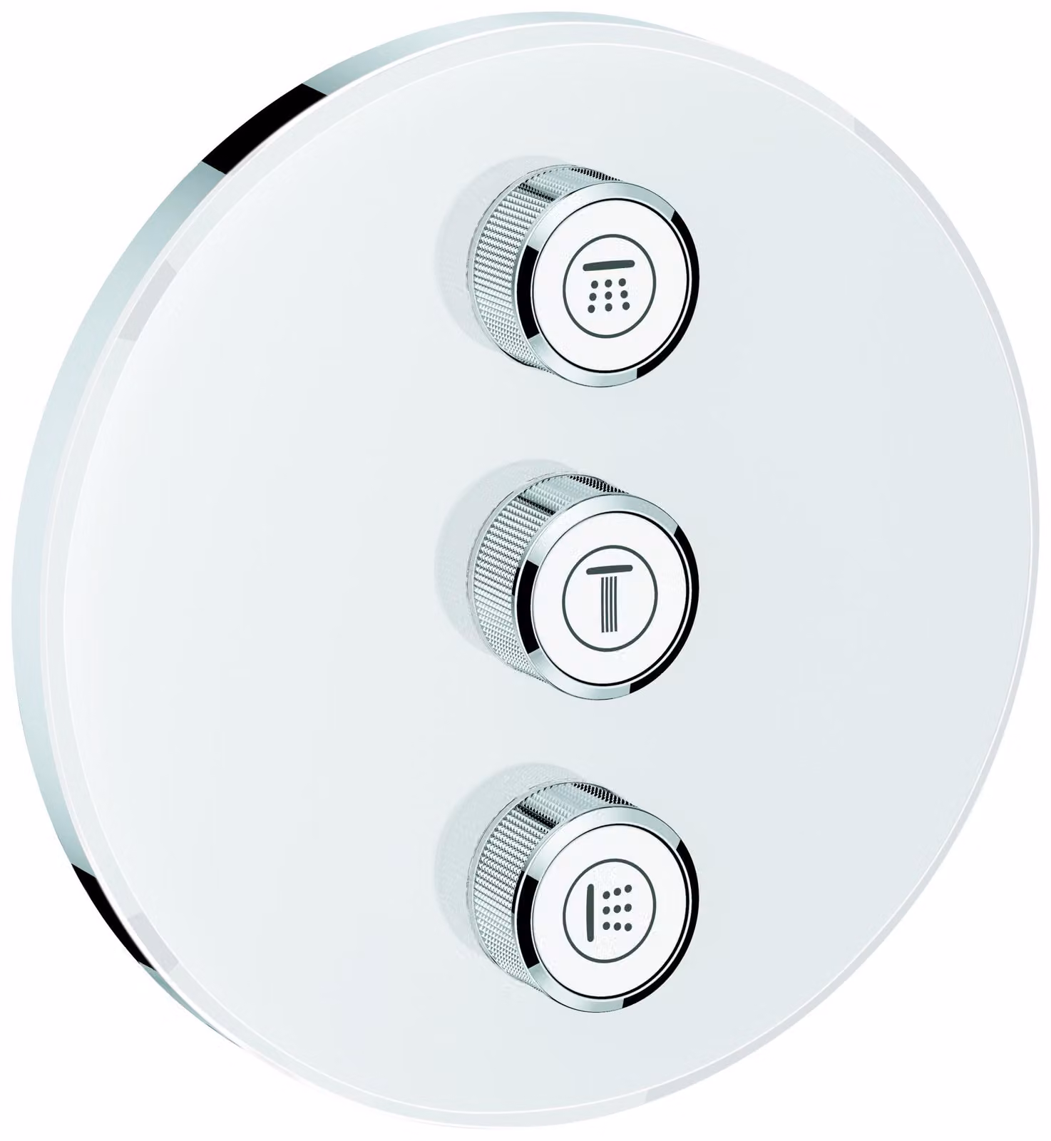 Grohe Grohtherm SmartControl Vanne 3 voies encastrée, rosace murale ronde, blanc lune, 29152LS0, 29152LS0
