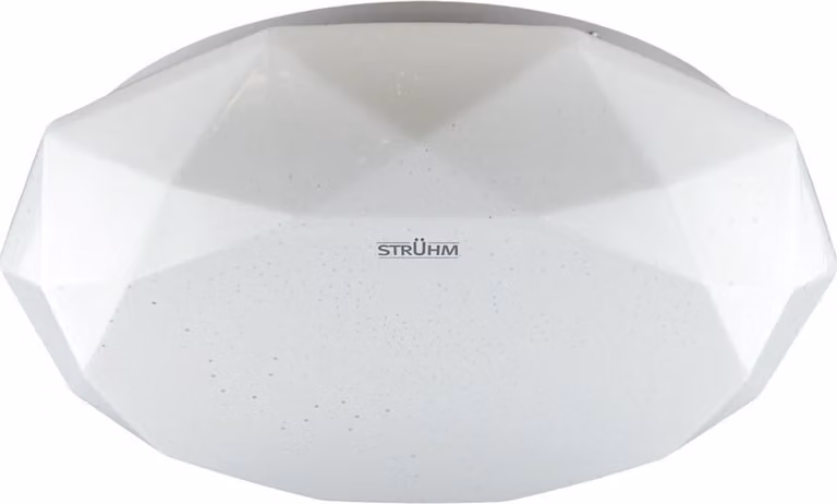 Plafond bagno decorativo bianco diamante effetto stella rotondo Ø35cm colore neutro LED 16W DIANA Struhm